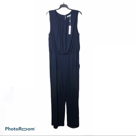 Trina Turk Finch Ruched Jumpsuit NWT XXL Blue - Picture 3 of 8